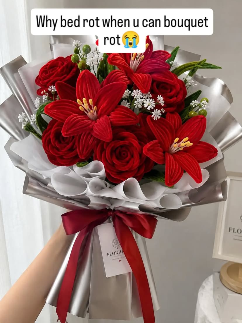 Custom Red Velvet Rose